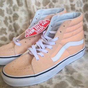 peach high top vans